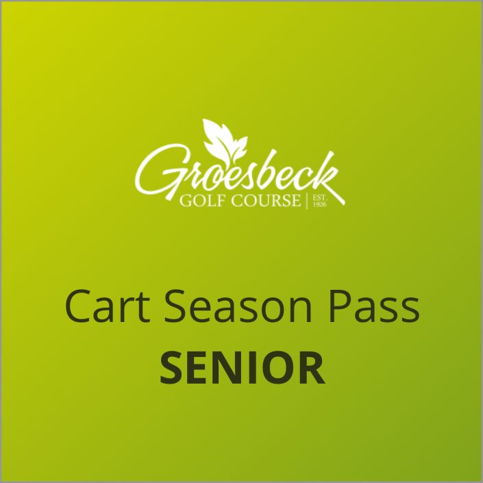Senior Junior Season Pass Groesbeck Golf Course